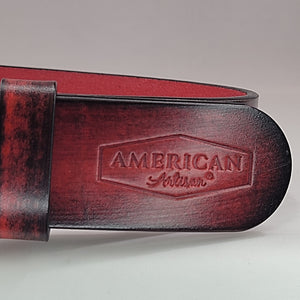 leather dog collar red by toe beans