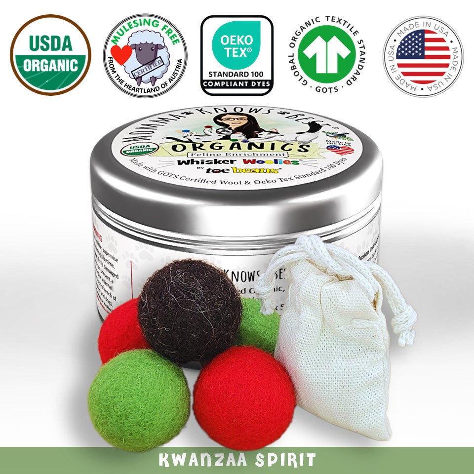 wool cat toys kwanzaa spirit by toe beans 