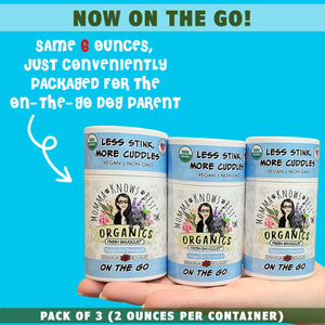 dry dog shampoo pack of 3 by momma knows best