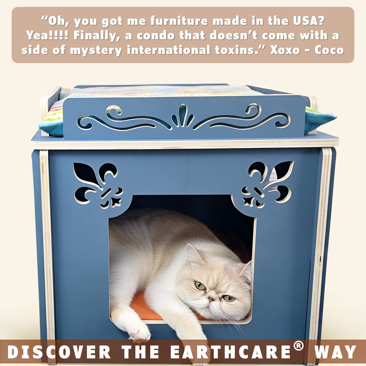 cat condos made in the usa coastal drift by toe beans