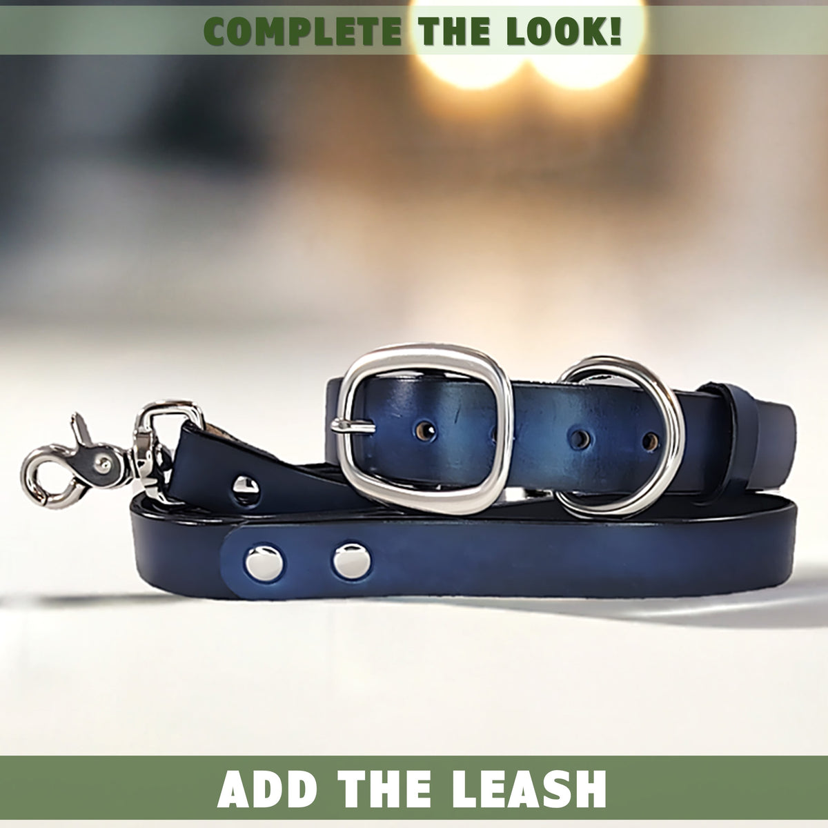 Leather Dog Collar | Full Grain Spanish Leather  | Made in the USA